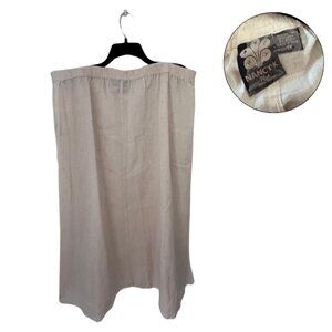 Nancy K Plus Beige Midi Skirt Boho 1X